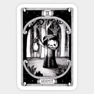 The Hermit tarot card Sticker